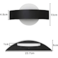 Miniatyrbillede 2 af 5: LED-væglampe - Indendørs væglampe til stue - Hvid varm moderne