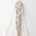Miniatyrbild 5 av 8: Macrame väggdekoration i trä, boho väggdekoration gobeläng växtkruka