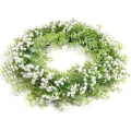 Miniatyrbild 2 av 7: Gypsophila krans vit konstgjord krans dekoration 40cm dörrkrans blommor vår