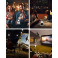 Miniatyrbillede 10 af 11: Projektor 4k Android 11 Dual Wifi6 200 Bt5.0 1080p 1280*720p Hvid