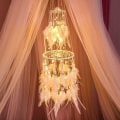 Miniatyrbilde 1 av 6: Drømmefangerdekorasjon med varmt LED-fe-lys for varmt lys