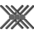 Miniatyrbilde 1 av 5: Sett med 3 sammenleggbare silikonunderlag, sammenleggbare underlag, sklisikre krysskompakt design utvidbar silikon gryteholder, grå