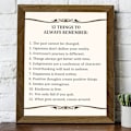 Pikkukuva 3 / 5: 1 kappale 40X50cm Inspiroiva englanninkielinen motto \"12 asiaa, jotka kannattaa aina muistaa\"