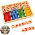 Miniatyrbilde 1 av 6: Reastar Montessori Matematikkleketøy Fargerike Beregningspinner Tretall