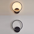 Miniatyrbillede 3 af 6: Indendørs væglampe LED 13W rund væglampe sort varm hvid