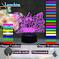 Miniatyrbild 3 av 8: Nattlampa 3D LED Illusion Desk 16 Färgvariationer Actionfigur Lampa