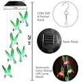 Miniatyrbillede 5 af 8: LED solcelledrevne vindklokker udendørs, farveskiftende kolibri vindklokker til
