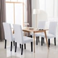 Miniatyrbilde 2 av 3: 2 stk Stolpute Universal Stretch Spisestol Trekk (Hvit)