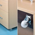 Miniatyrbild 5 av 5: Jizzu 4-pack svängbara hjul, PU-gummihjul för tunga laster