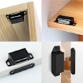 Miniatyrbillede 7 af 10: 2 stk. Magnetiske Dørgreb i Rustfrit Stål til Badeværelse, Køkken, Skydedør, Vindue, Skab - Stærke Magnetiske Skabslåse, Magnetisk Hardware &