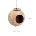 Miniatyrbillede 6 af 6: 1 stk Naturlig Kokosnøddeskal Fuglerede Pet Fuglefoder Legetøj med 6 cm Hul