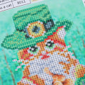 Pikkukuva 8 / 8: DIY Timantti-kirjonta Ristinommel eläin Diamond Painting Taidekäsityö Koti Sisustus (Kissa)