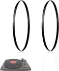 Two flexible rubber drive belts suitable for record players
