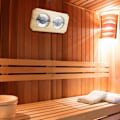 Miniatyrbillede 5 af 8: Bærbar 2-i-1 Træ Termometer Hygrometer Damp Sauna Rum Tilbehør