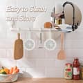 Miniatyrbild 3 av 5: 4 Pieces, Filter, Nylon Strainer with Handle, 100/200/300/400 Mesh, Fine Mesh Filter, Plastic Kitchen Strainer, Fine Mesh Sieve, White, 14.5*24 cm