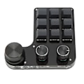 Miniatyrbillede 9 af 10: Mini Gaming Keypad 3 Knapper RGB Baggrundsbelyst Blå Kontakt Programmerbar 9 Tasters Keypad til Musik Kontor Medier