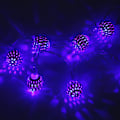 Miniatyrbillede 7 af 8: 1,2 m 10 LED Kugleformet Feelysslynge til Soveværelse, Græs, Landskab, Have, Hjem, Ferie - Blå