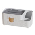 Miniatyrbillede 1 af 5: Multifunktionel Vævsæske Rektangulær Med Side Organizer, Vævsæskeholder Dispenser Til Fjernbetjeninger, Læsebriller & Penne
