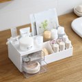 Miniatyrbillede 5 af 6: Makeup Organizer til Kommode med 2 Opbevarings Skuffer, Soveværelse Skrivebord Organisation, Klar Skuffe Organizer til Kosmetik