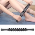 Miniatyrbillede 5 af 8: 9-trins Sports Massage Roller Stick Yoga Fitness Muskelafspænding Træning Udstyr Sort