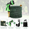 Miniatyrbillede 4 af 5: Havehose 50 ft & Dysse, Udvidbar Havehose Heavy Duty, Tilbagekørsel Vandhose 10 Funktion Dysse, Slange med Solid Messingbeslag & Holdbar