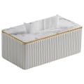 Miniatyrbild 1 av 6: Rektangulär servettlådehållare i PU-läder, för Kleenex, servetter, servettlådeöverdrag rektangel