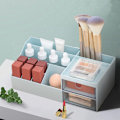 Miniatyrbillede 4 af 6: Makeup Organizer til Kommode med 2 Opbevarings Skuffer, Soveværelse Skrivebord Organisation, Klar Skuffe Organizer til Kosmetik