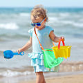 Miniatyrbillede 4 af 5: 2 stk. Mesh Skallposer, Strandtaske til Børn med Justerbare Bæreseler til Opbevaring af Skaller, Frugt, Grøntsager, Snacks eller Legetøj