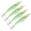 Miniatyrbilde 2 av 8: 4 stk. Kunstige Simulerings ABS Fiske Agns Fiske Agns Dobbel Blekksprutkrok med Lysende Pinner Spor