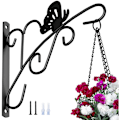 Miniatyrbilde 4 av 8: Metall Hengekrog for Planter, Utendørs Veggbrakett for Planter, Blomsterpotter, Fuglematere, Vindklokker, Lanterner