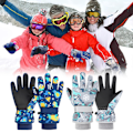 Miniatyrbild 4 av 8: Barn Skidhandskar Cartoon Vindtät Vattentät Anti Slip Handskar Vinter Varma Handskar för Flickor Pojkar Cykling Löpning Skridskoåkning