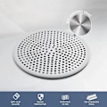 Miniatyrbillede 10 af 10: Gulvafløb Dæksel i Rustfrit Stål til Badeværelse - Anti-Tilstopning Filter, Håropsamler, Vaskestativ med Sprøjtestøbt Kant, Skridsikker og Holder