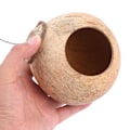 Miniatyrbillede 3 af 6: 1 stk Naturlig Kokosnøddeskal Fuglerede Pet Fuglefoder Legetøj med 6 cm Hul