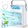 Portable Personal Air Cooler 3-in-1 Evaporative 3 Speeds LED Light 6H Timer
