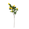 Miniatyrbillede 3 af 6: Kunstig Citron Gren 65cm Gul Citron Lange Grene Blade Grøn plante til Stue Model Rum Dekoration