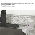 Miniatyrbild 8 av 8: Diskmaskin Luftspaltslock Ersättning Diskmaskin Överströmningspip Förlängare med Ramp för Diskbänk Vit