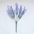 Miniatyrbillede 2 af 5: Kunststof Kunstig Lavendel Blomster Lugtfri Realistisk Falsk Lavendel til Scene Dekoration Bryllup Fest Lilla