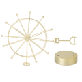Miniatyrbilde 8 av 8: Ferris Wheel-pynt Innovativ Gull Evighetsbevegelse Modell Magnetisk Skrivebords Kunst Håndverk
