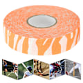 Pikkukuva 6 / 8: 2,5 cm x 25 m Hockey-suojateippi Urheilu Badminton-mailapehmusteet Hockeymailan teipit Oranssit Zebrat