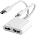 Pikkukuva 1 / 3: Kaksois-Lightning- ja Type-C–HDMI-digitaalinen ääni-/videokaapeli 1080P iPhone- ja iPad-laitteille