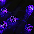 Miniatyrbillede 6 af 8: 1,2 m 10 LED Kugleformet Feelysslynge til Soveværelse, Græs, Landskab, Have, Hjem, Ferie - Blå