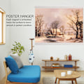 Miniatyrbilde 5 av 8: Moderne magnetisk sagflisbilde ramme DIY plakat rulle trykk kunst henger (50 cm)