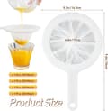 Miniatyrbild 5 av 5: 4 Pieces, Filter, Nylon Strainer with Handle, 100/200/300/400 Mesh, Fine Mesh Filter, Plastic Kitchen Strainer, Fine Mesh Sieve, White, 14.5*24 cm