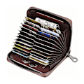 Miniatyrbillede 2 af 6: Læder Kreditkort Holder Etui RFID Kort Tegnebog Rejse Pas Tegnebog