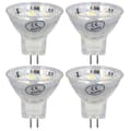 4pcs MR11 LED Bulb 3W 300lm Lamp with 9 Beads Double Pin Base for Spotlight Landscape Lamp Warm White Light