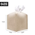 Miniatyrbild 4 av 6: Fodral för pappersnäsdukar, Modern Square Cube Covers PU Läder Näsduksförvaringslåda Foder för Hem Badrum Bänkskiva Kontorsdekor