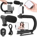 Vlogging kit videoopptak stativ mikrofon telefonholder