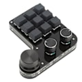 Miniatyrbillede 8 af 10: Mini Gaming Keypad 3 Knapper RGB Baggrundsbelyst Blå Kontakt Programmerbar 9 Tasters Keypad til Musik Kontor Medier
