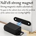 Miniatyrbillede 4 af 10: 2 stk. Magnetiske Dørgreb i Rustfrit Stål til Badeværelse, Køkken, Skydedør, Vindue, Skab - Stærke Magnetiske Skabslåse, Magnetisk Hardware &