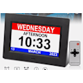 Miniatyrbild 2 av 5: Digital väckarklocka med datumkalender för minnesförlust, demens, äldre påminnelse